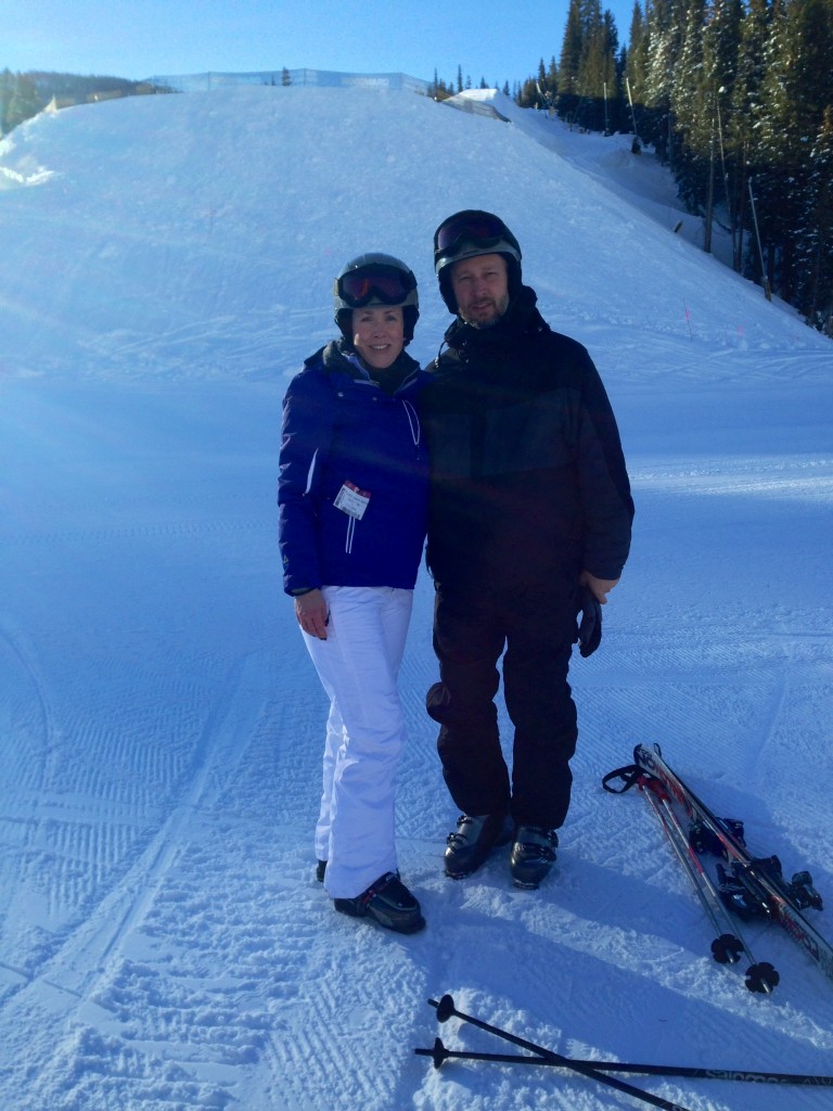 Our first day at Copper Mountain, before I tried to ski. At least I look like I might know what I'm doing.