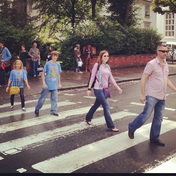 But how could I not check in at Abbey Road on Facebook and Instagram a pic of us crossing it?